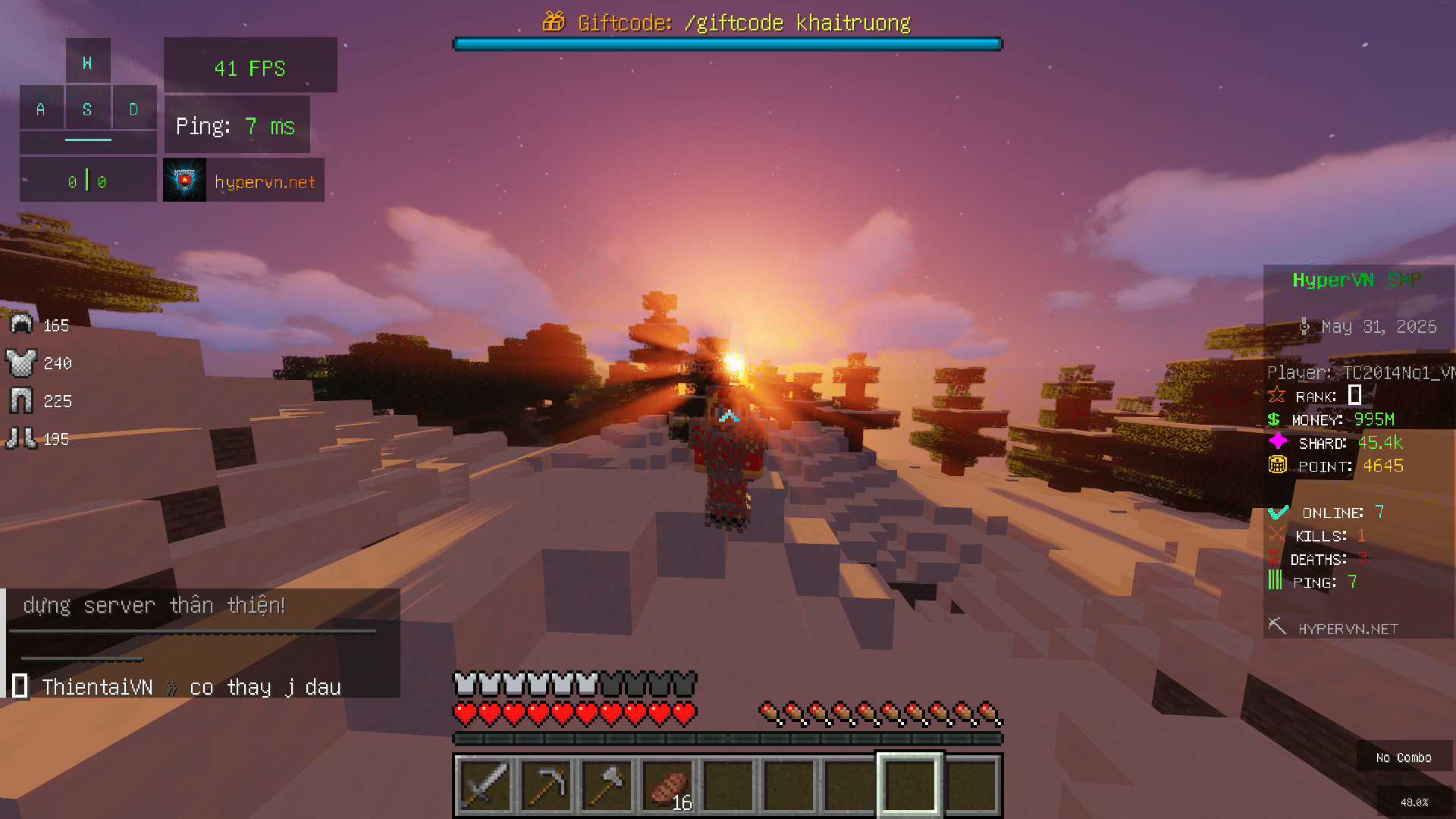 Minecraft SMP trong HyperVN